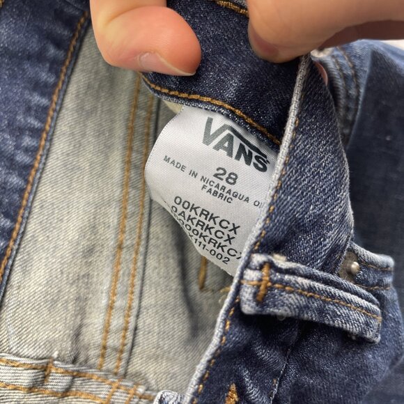 Vans Cuffed Denim Shorts Blue Jean Women’s Sz 28 Casual Summer Skate Style - Picture 11 of 15